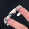 Natural Scolecite Gemstone 925 Sterling Silver Bangle Adjustable For Girls