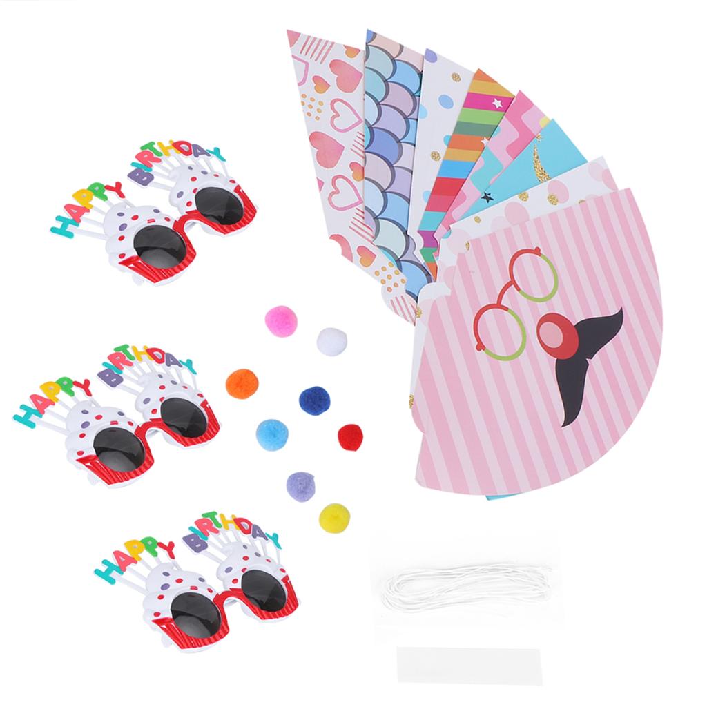 Geburtstag Lustige Brillen und Faltbare Partyhüte Geburtstag Zubehör für Kinder Erwachsene