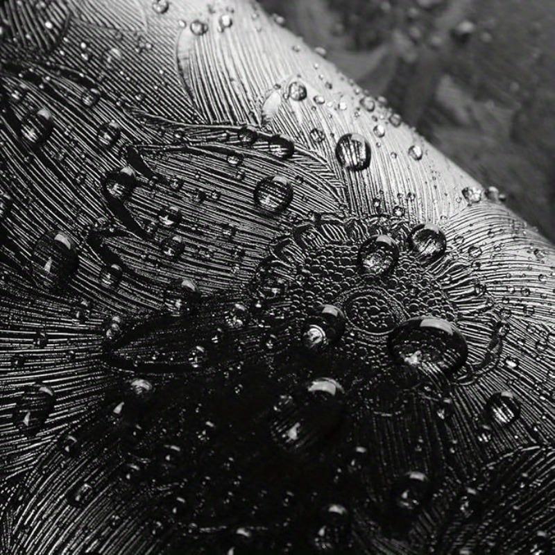 1 Rulou Tapet Negru Tapet Texturat 17,72inch x 118,1inch Tapet Embosat Floral Vintage Hârtie de Contact Decor Raft Dormitor