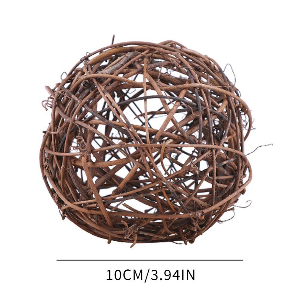 8/10/12/20CM Wicker Rattan Balls DIY Handmade Weaving Ball Christmas Hanging Floral Ball Decoration Decorative Xmas Tree Pendant