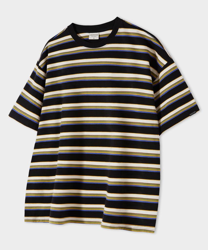 LEMAIN SECOND Fine Stripe Oversized Short Sleeve T-Shirt [Ivory]