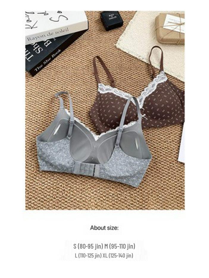 Floral Romantic Seamless Bra: Enhance and Lift for a Youthful Look, Anti-Sagging with Side Support.