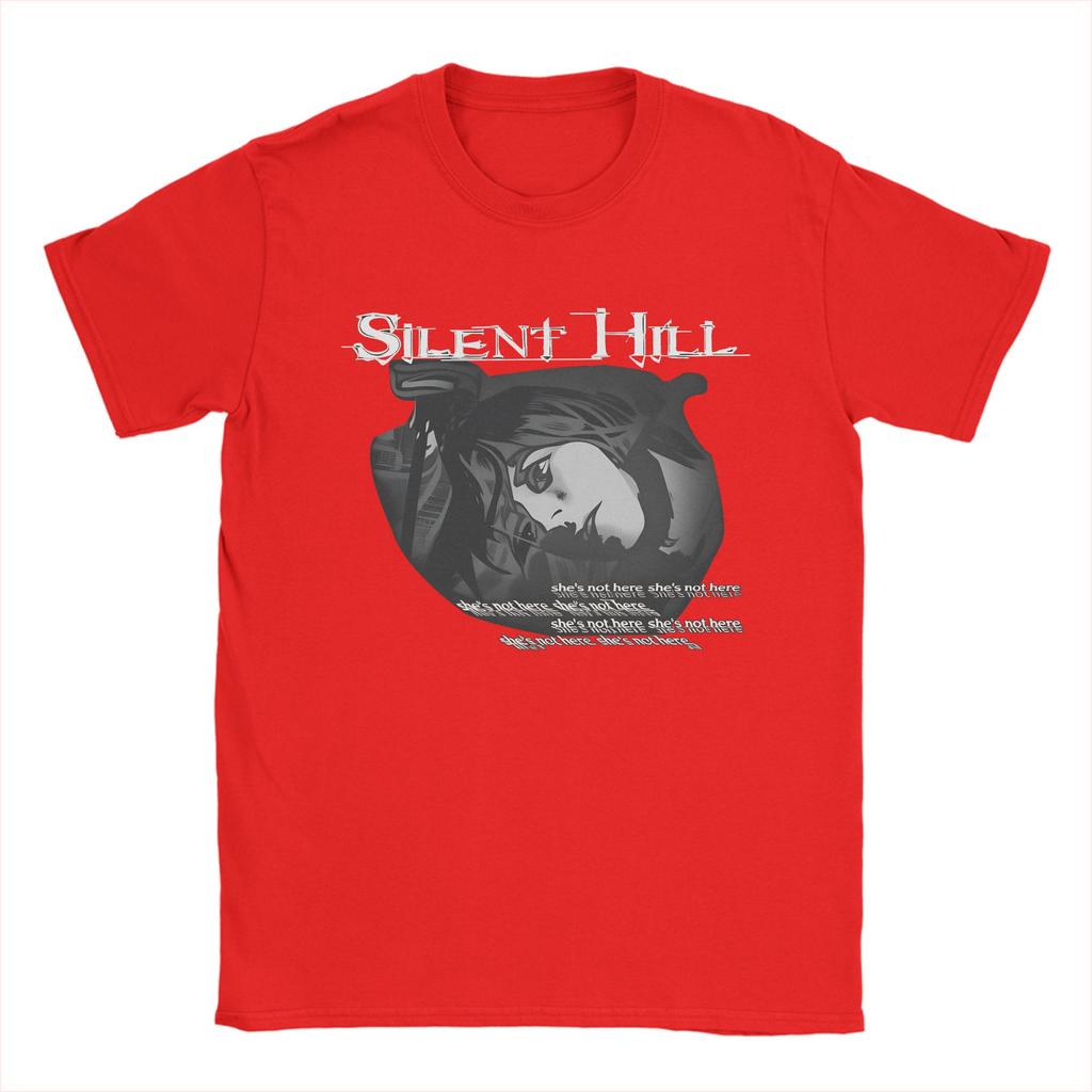 Vintage TShirt Silent Hill Pure Cotton T Shirts Novelty Tee Shirt for Unisex Summer Aesthetic Custom DIY Short Sleeve Tops