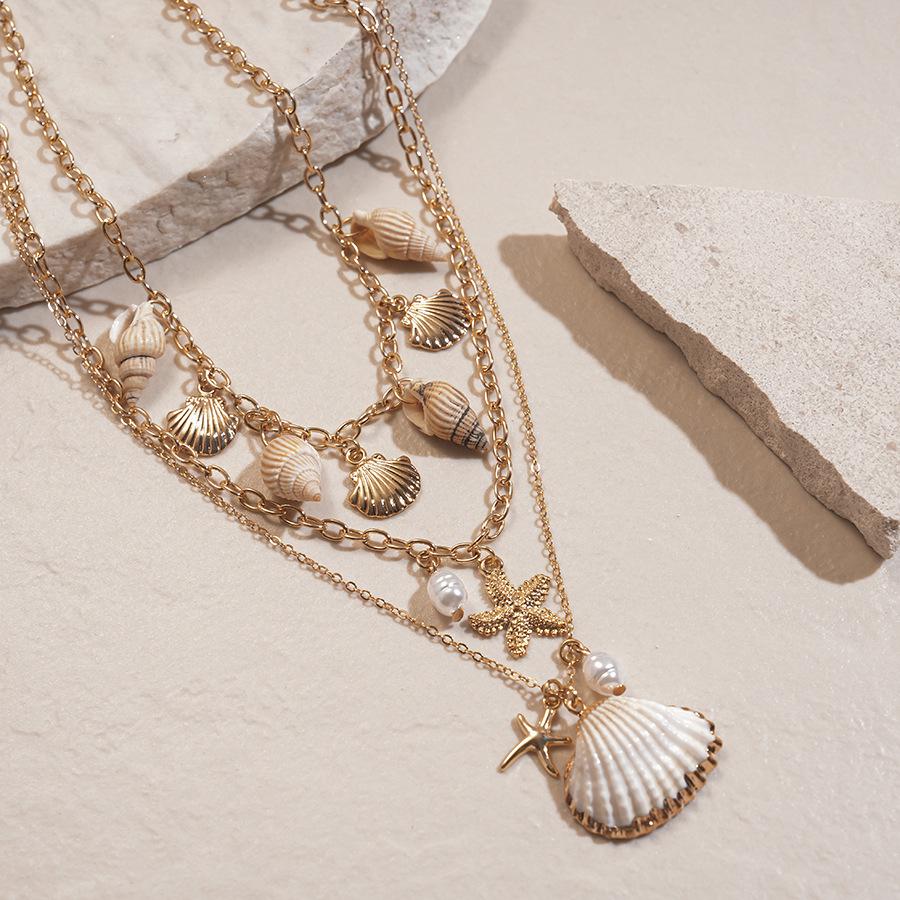 High-End Bohemian Seashell Beaded Clavicle Necklace
