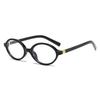 Y2K Style Oval Frame Full Rim PC Polycarbonate Eyeglasses Anti Blue Light Simple for Men Women Daily Casual Office