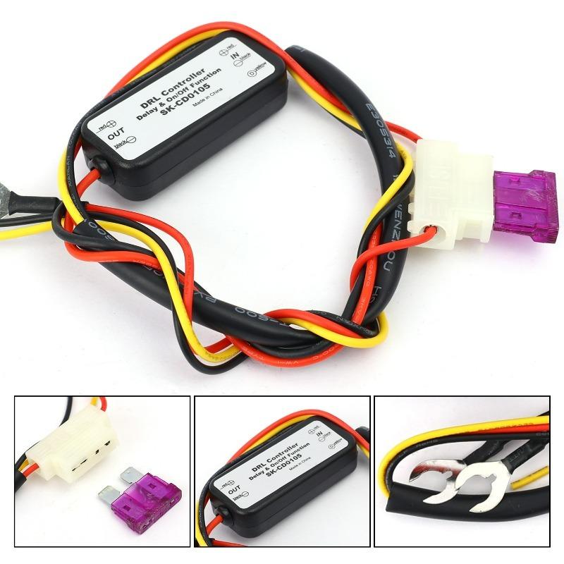 Multi Functional DRL Controller for Car LED Daytime Running Light Auto Automatic ON/OFF Controller Module DRL Relay Kits