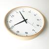 KATOMOKU plywood clock, natural finish, km-33LRC, wall clock with continuous second hand, 30.4cm diameter (radio-controlled clock)