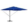 Azur Blue Sun Umbrella with LED Light Strips 351 X 250 X 253 Cm