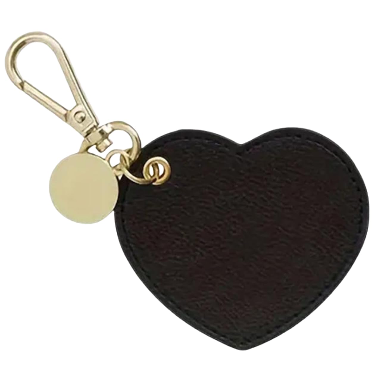 Белый Клык Сердце Кожаный Подвеска Брелок Шарм для Женщин, AZ395 (черный)