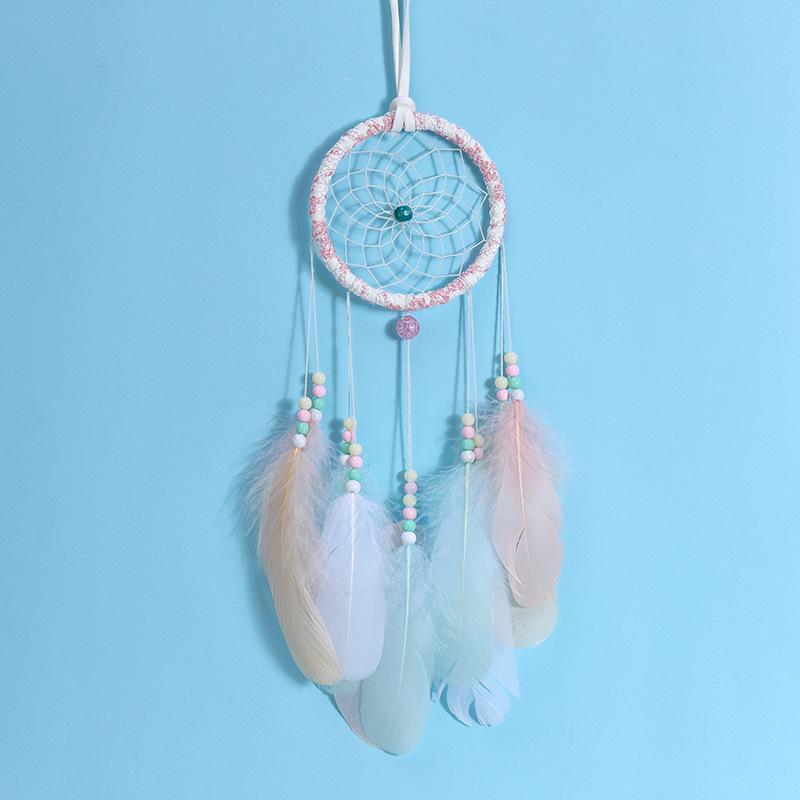 15 Styles Wall Dream Catcher Led Handmade Feather Braided Wind Chimes For Room Decoration Hanging Home Christmas Decor Poster