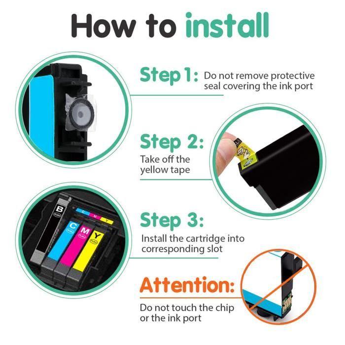 Licai 8x Cartouches d'encre Epson 405 405XL Compatible pour Epson Workforce Pro WF-3820DWF 4830DTWF 7830DTWF 7835DTWF Pro 7840DTWF