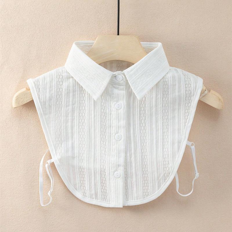 Fake Collar Children's Sweater Decoration Ruffle Edge Stand Collar Half Body Doll Collar Autumn Winter Spring Base Jacquard Cotton Shirt Round Neck