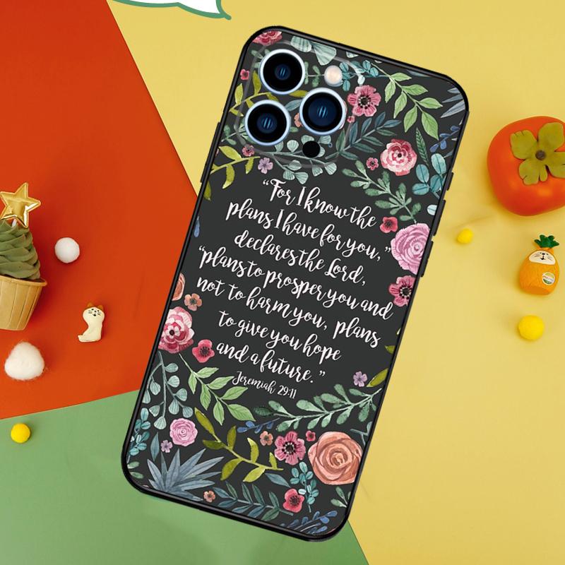 Bible Verse Jesus Christ Christian Phone Case For iPhone 17 Pro Max 16 15 13 12 11 14 Pro Max Plus 12 13 Mini 16e 17 Air Cover