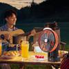 2 In 1 Camping Fan with LED Light Multifunctional Tent Ceiling Fan Rechargeable Tripod Fan Support