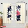 2pcs 2D Flat Printing Window Curtains Floral Market Tokio Polyester Without Electricity Festive Holiday Perfect for Festive Wall