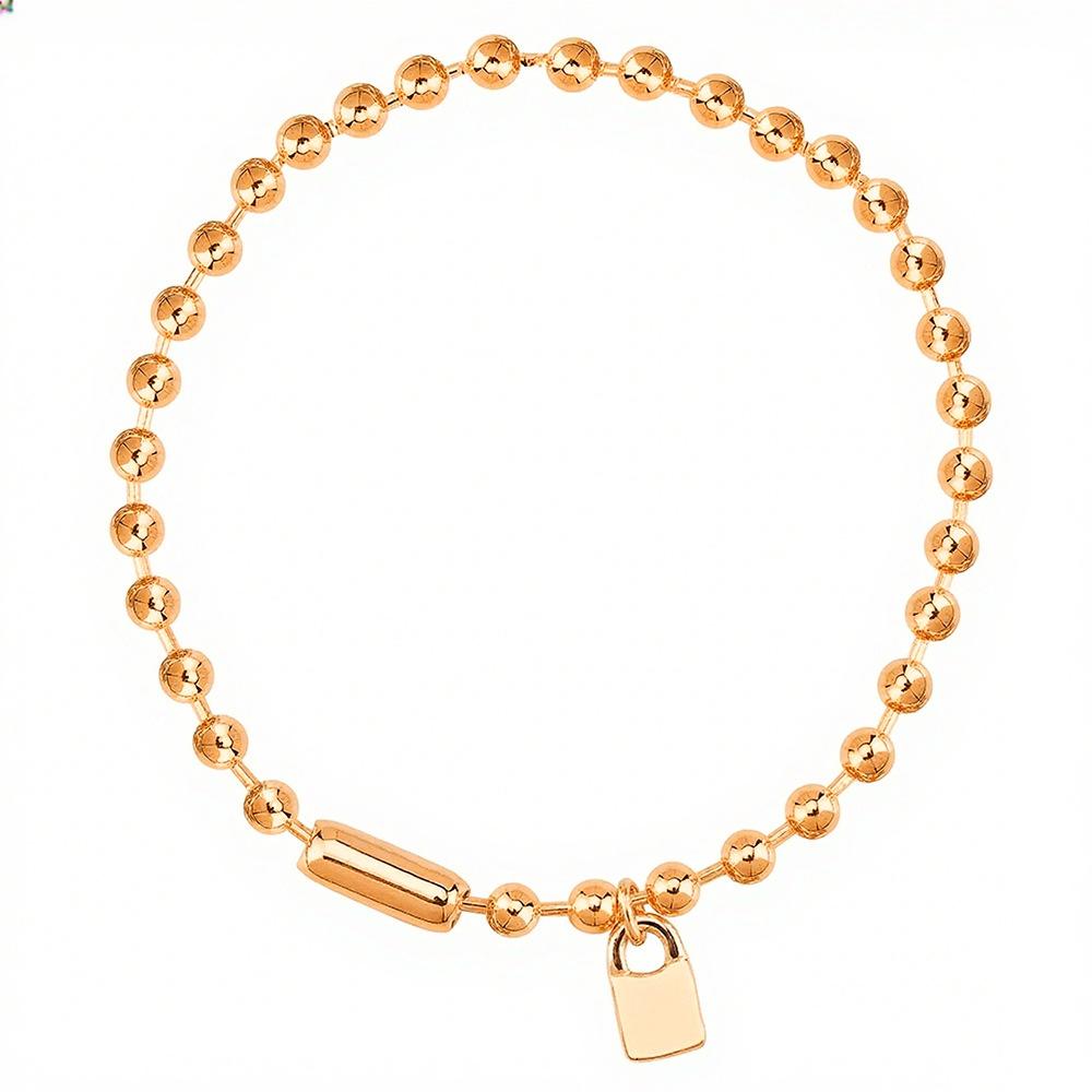 Cute Heart Lock Bead Chain Trendy Fashion Accessories Pendant Necklace