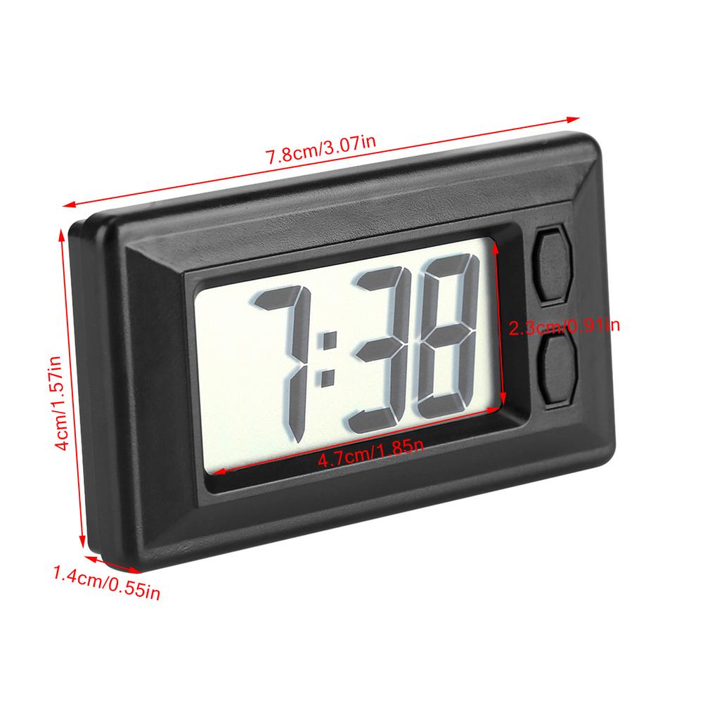 Car Digital Clock Mini Digital Clock Car Dashboard Clock LED Small Digital Clock Wall Date And Time Display Vehicle Adhesive