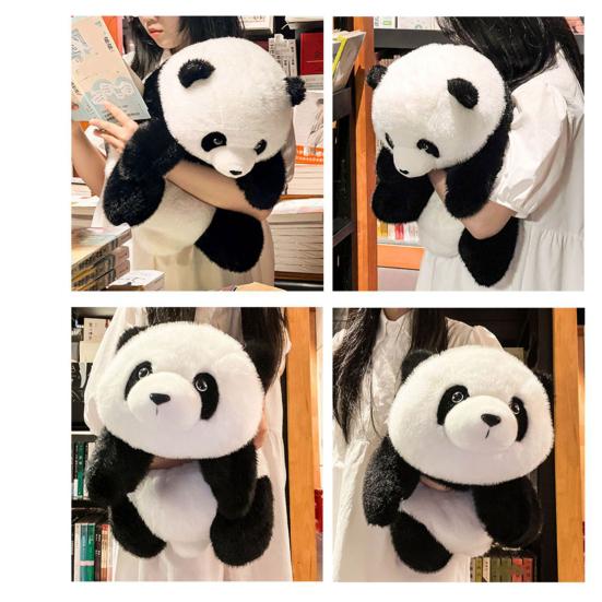 Realistic Panda Plush Toy Soft Stuffed Animal Cute Bear Plushie Simulation Fluffy Panda Doll Kawaii Gift for Girls