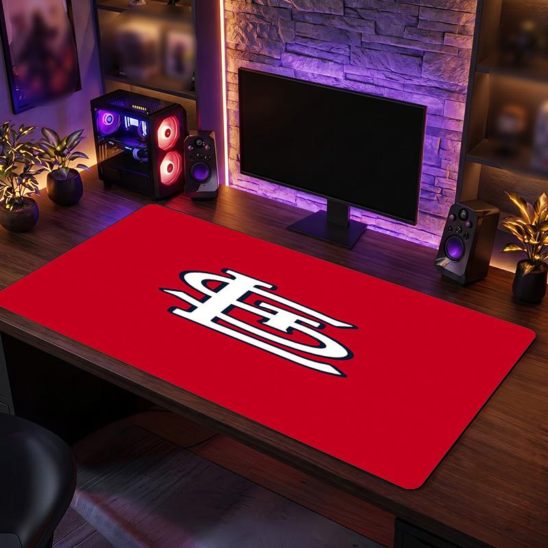 St. Louis Cardinals Pattern Mousepad Anti?Slip Rubber Desk Pad For Gaming Working Desktop Decoration