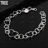 925 Sterling Silver Hollow Love Side Chain Romantic Bracelet Gift Jewelry