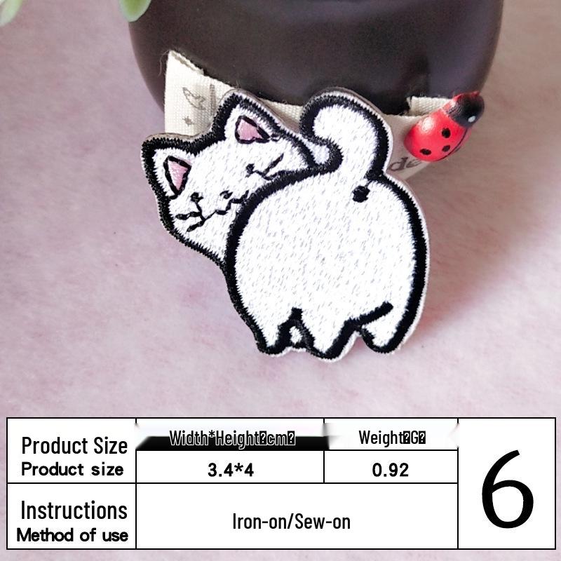 

Мультяшная вышитая нашивка с животными для толстовок и одежды DIY, самоклеящаяся