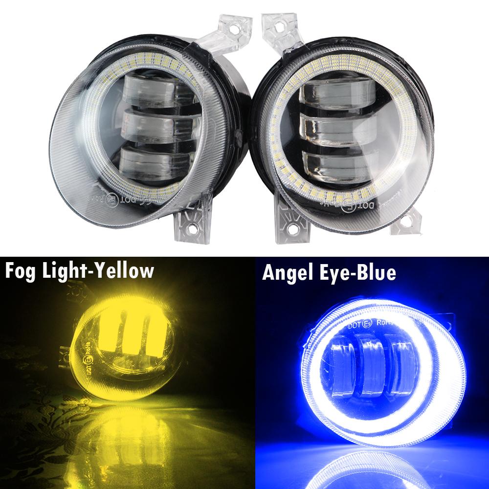 2 X Angel Eye LED Fog Light DRL For Volkswagen VW Scirocco 3/III 2008-2014 Canbus Car Front Fog Daytime Running Lamp Assembly