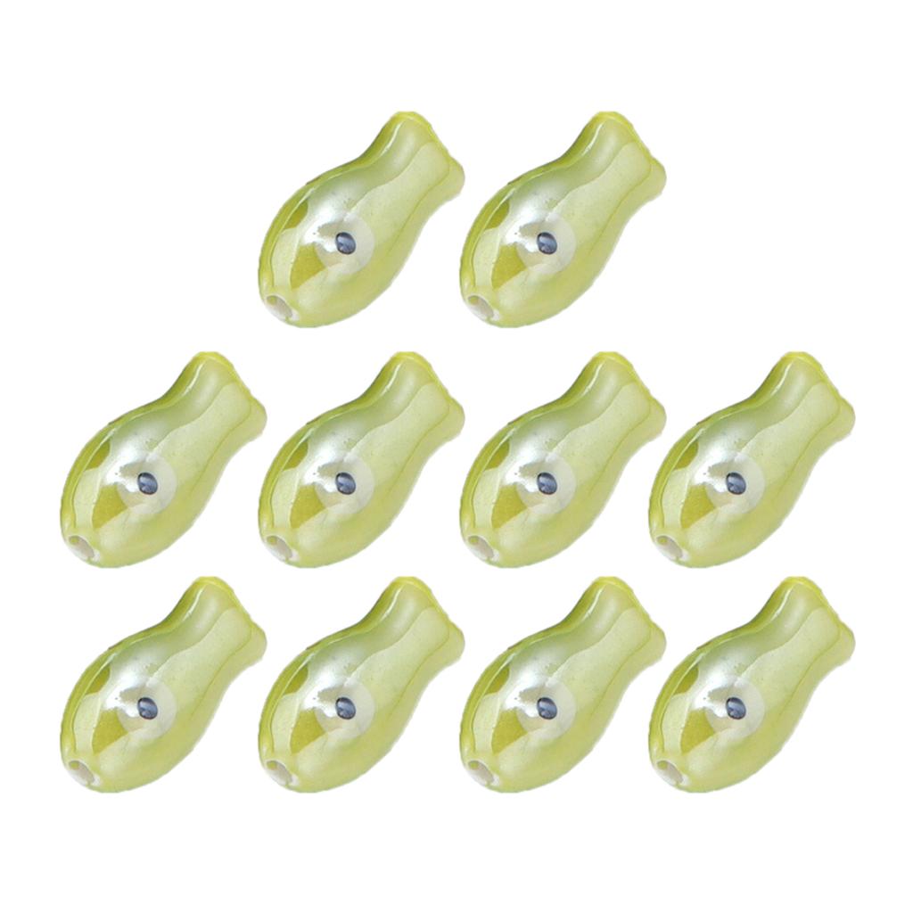 Packung mit 10 bunten Retro-Keramik-Fischperlen, handgefertigte Zwischenstück-Charms für DIY-Armbänder, Schmuckherstellungszubehör