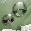 1 Pair of No-Drilling Plastic Jar Lid Storage Racks Wall-mounted Storage Rack for Organizing Jar Lids and Utensils Space-saving
