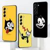 Cartoon C-Cats the F-Felixs Phone Case For Samsung Galaxy A20,A21s,A22,A31,A32,A52,A53,A72,73,A80,A91 Soft Black Cover