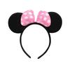 Mädchen Minnie Mickey Maus Haarspange Haarreif Kinder Große Rote Schleife Haaraccessoires Weihnachten Neujahr Performance Kopfbedeckung Kopf