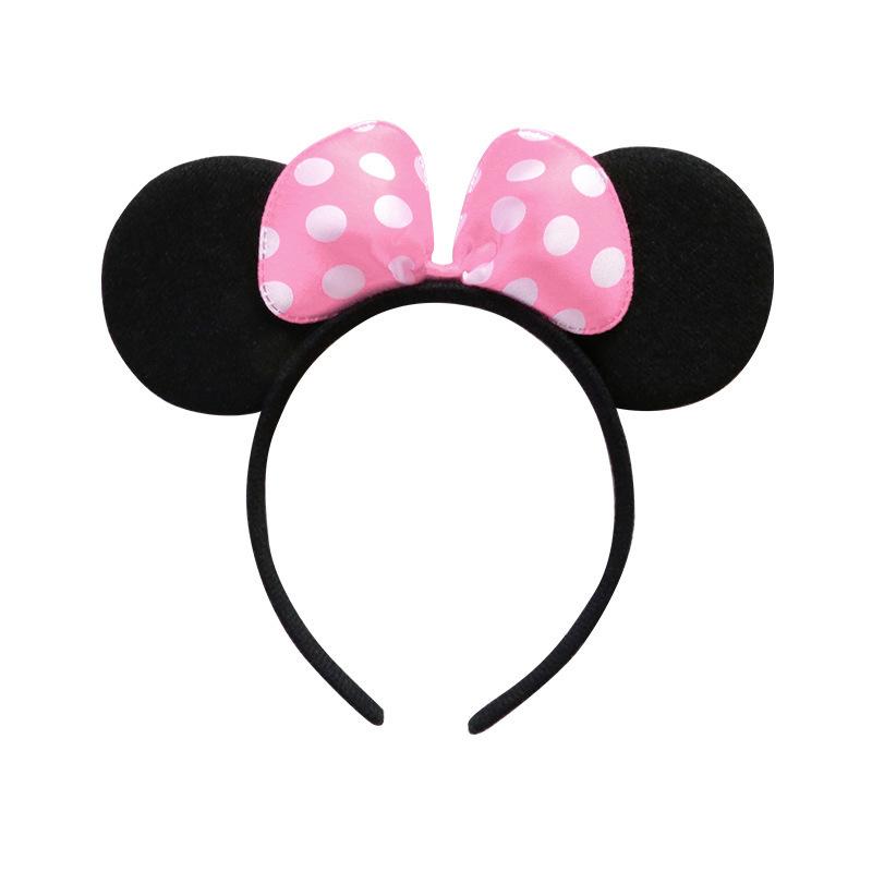 Mädchen Minnie Mickey Maus Haarspange Haarreif Kinder Große Rote Schleife Haaraccessoires Weihnachten Neujahr Performance Kopfbedeckung Kopf