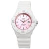 Casio LRW-200H-4E3V Analog Watch for Women and Kids, Gloss White with Pink Metallic, Overseas Model [Parallel Import]