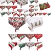 Fashionable Christmas Tablecloth Rectangular Polyester Holiday Home Decoration 150x180cm
