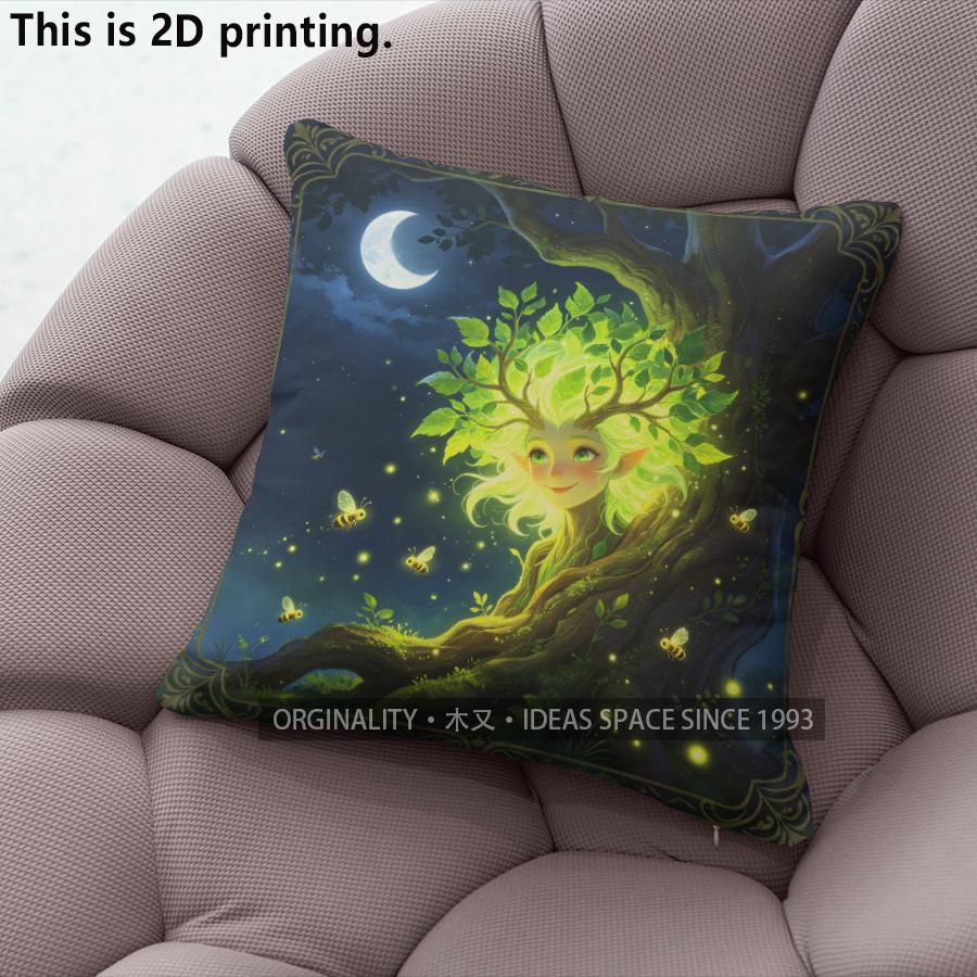 Forest Spirit Tree Of Life Throw Pillow Covers Pattern Cushion Cover Suitable For Sofa Bedroom Car Pillow Cover