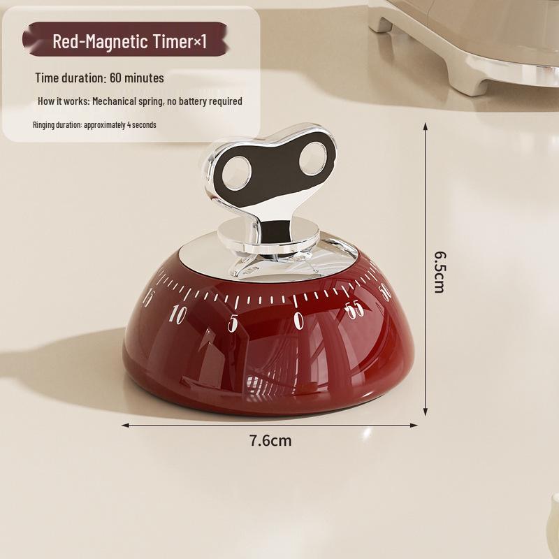 Magnetic Kitchen Timer: Mechanical Alarm Clock for Student Time Management and Cooking Reminders