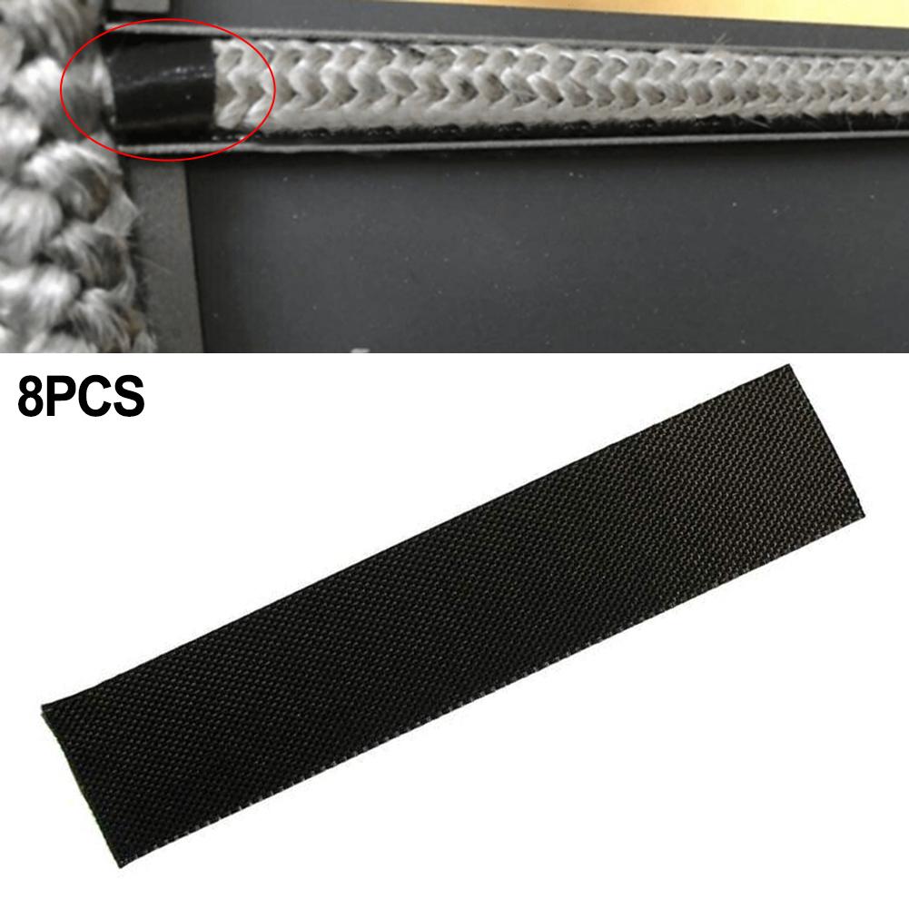 10*2.5cm Fireplace End Tape 8 Pcs Black Glass Fabric