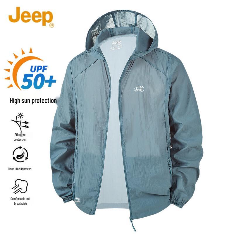 JEEP Men's Summer Hooded Sun Protection Casual Outdoor Jacket