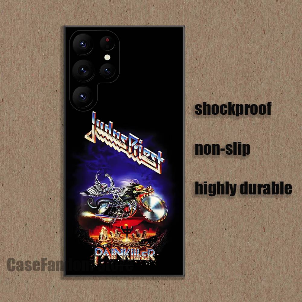 J-Judas P-Priest Shockproof Phone Case For Samsung S26,S25,S24,S21,S22,S23,S30,Ultra,S20,Plus,Fe,Lite,5G Black Cover