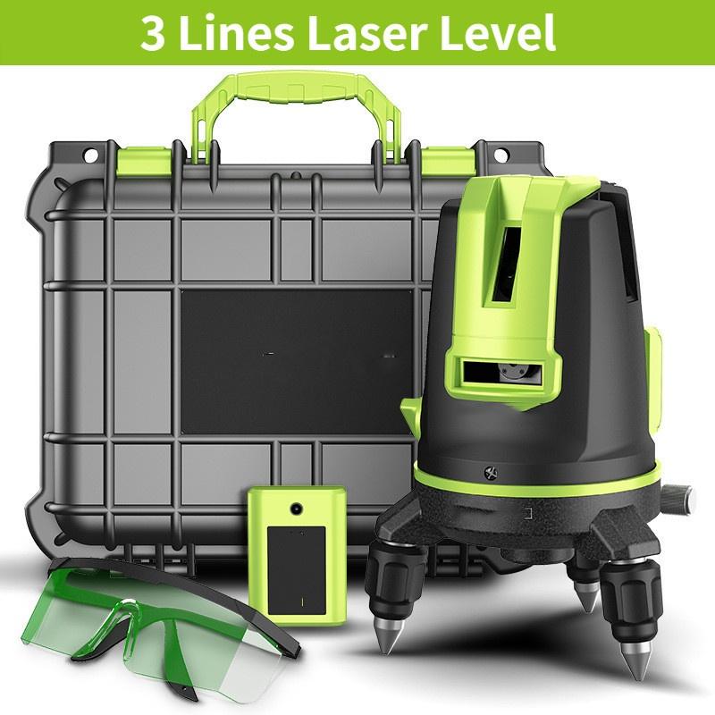 2/3/5 Line New Green Light Laser Level 360° Horizontal and Vertical Cross Lines Self-leveling Measurement Tool