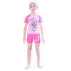 Korean Style Cartoon Girls' Quick-Dry Two-Piece Swimsuit for Kids