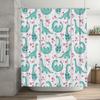 Cute Cartoon Dinosaur Printed Shower Curtain Set for Bathroom Decor Waterproof Fabric Multiple Colors Available