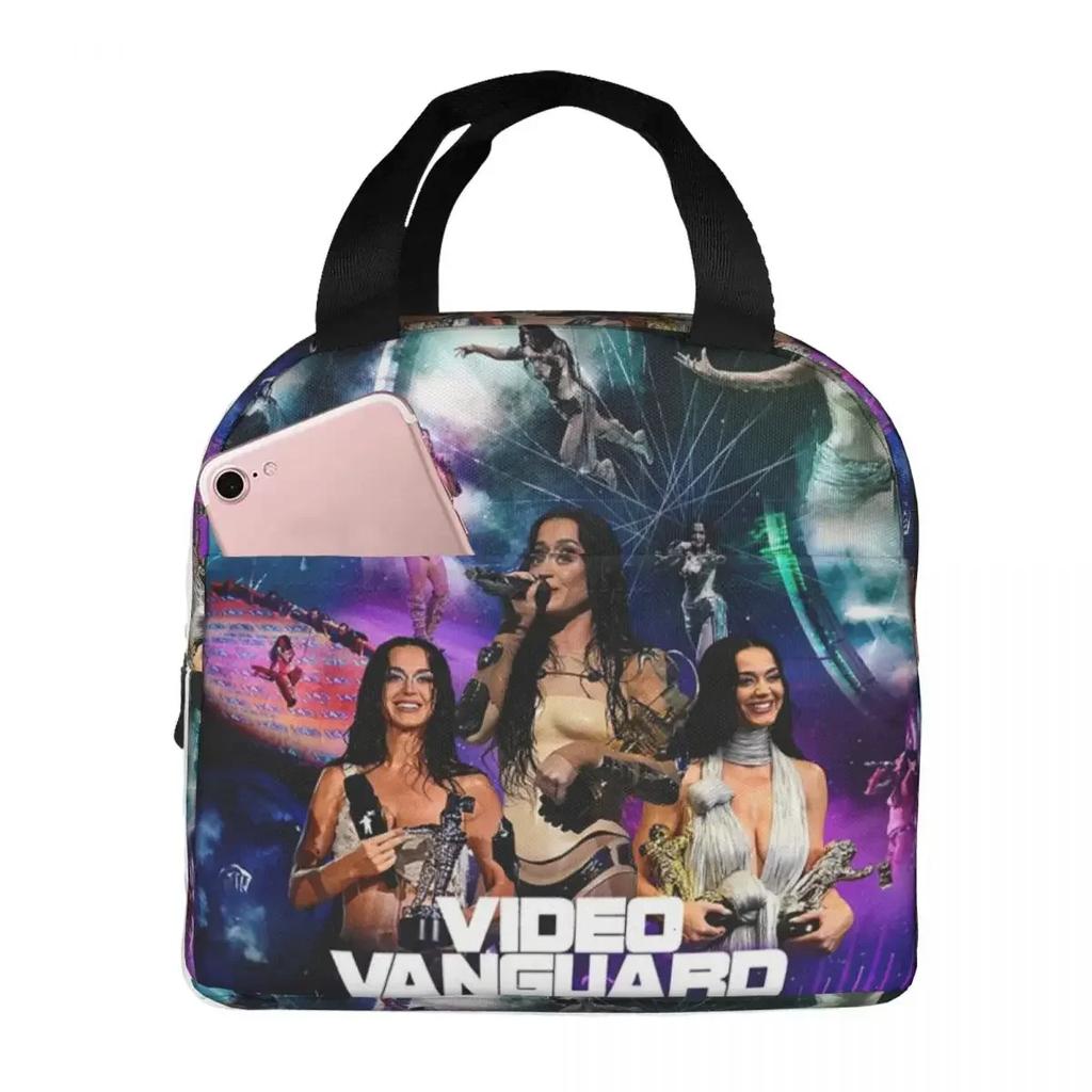 Katys Perrys The Lifetimes Tour 2025 Y2K Insulated Lunch Bag for Women Office Cooler Thermal Food Box Tote Lunch Boxes Container