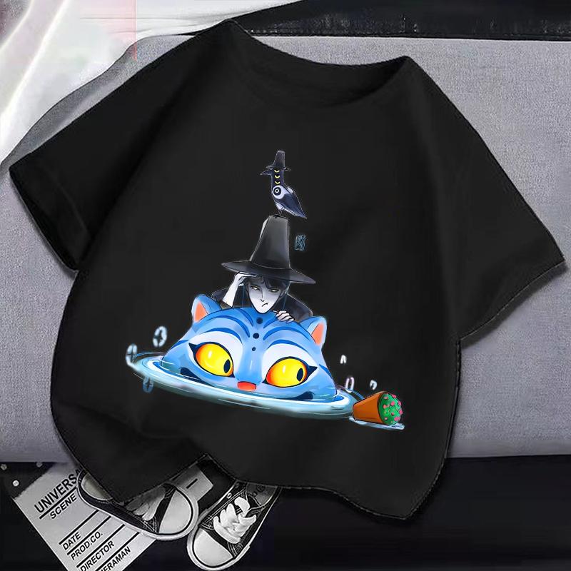 New K Pop Demon Hunters Kids T Shirts Cartoon Anime Printed T Shirt Boys Girls Casual Short Sleeves Tops Children's Clothing
