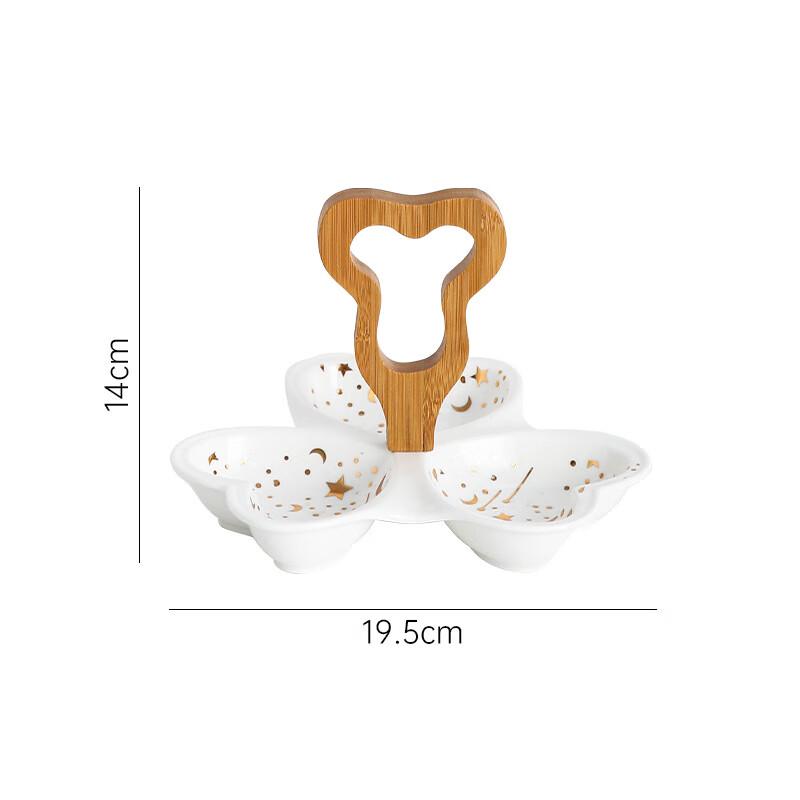 Qianxing Ceramic Divided Snack Plate Set
