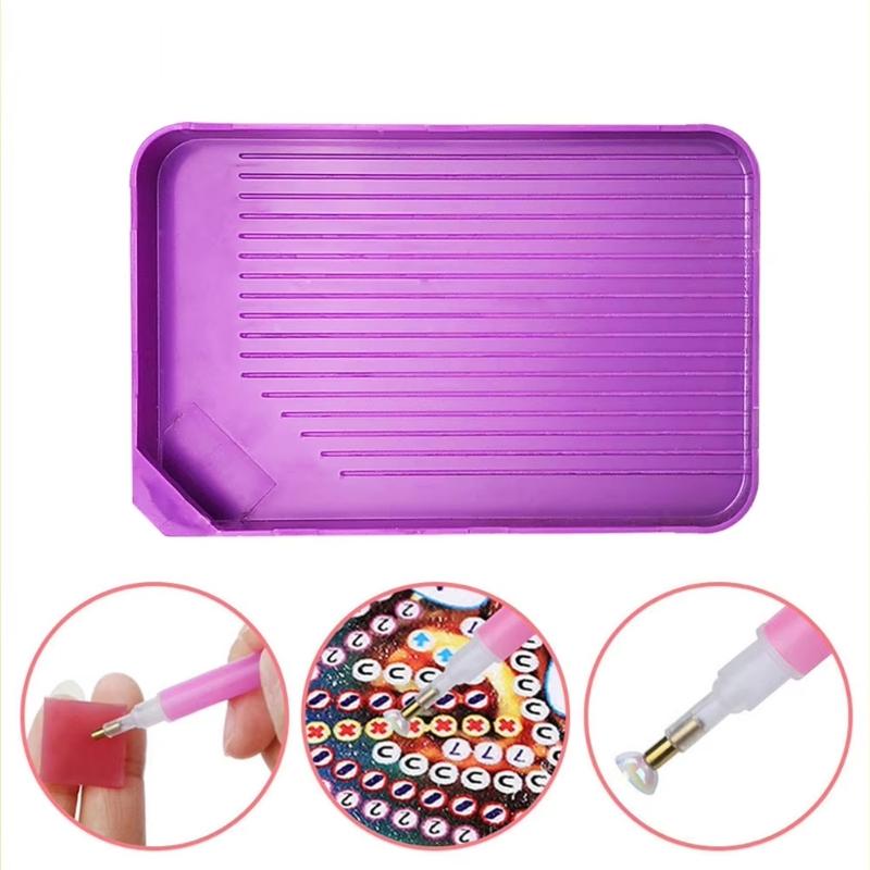 3Pcs Rhinestones Beads Organiser Stackable Plastic Sorting Tray Craft Beads Storage Tray For Painting Tool Organization