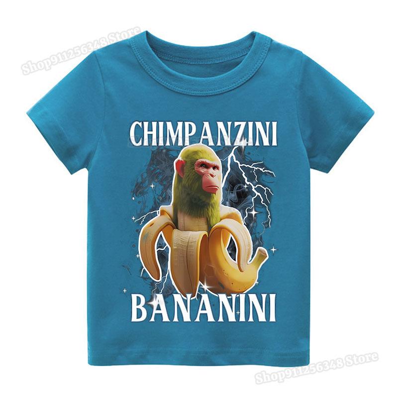 Italian Brainrot Cotton T-shirt Kids Clothes Boys Girls Funny Tops Tung Tung Sahur Ballerina Cappuccino Print Tees Streetwear