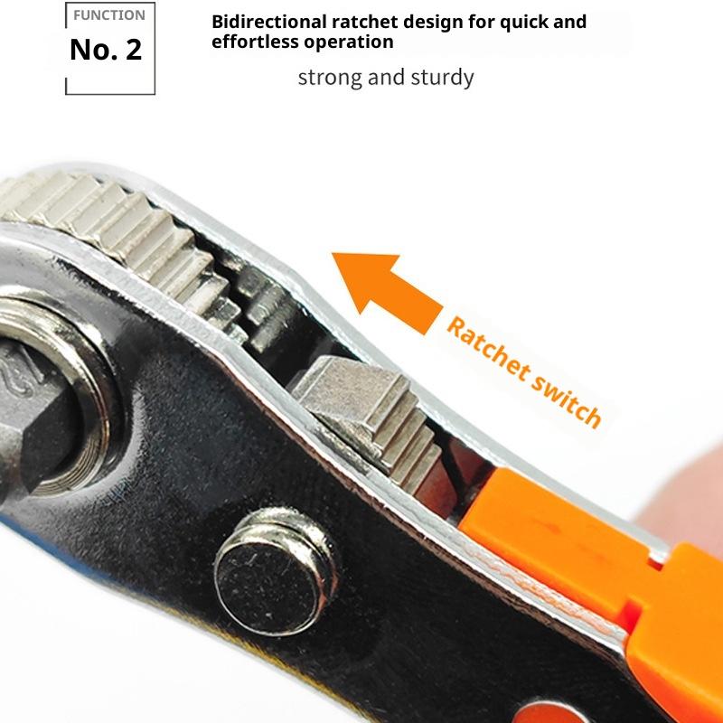 1Pcs Mini Socket Wrench Ratchet Tool Fast Ratchet Wrench Multi-functional Ratchet Screwdriver for DIY Repair Hand Tools