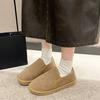 Fashion Round Toe Shoes for Woman Elegant With Low Heels Fashion 2024 Women's Snow Boots Plush on Offer Large Size Warm New Rock Gyaru