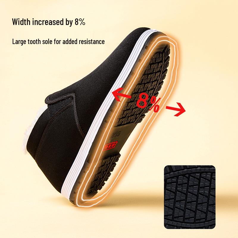 Herren Winter High-Top Samtgefüttert Rutschfest Baumwollschuhe