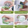 Soap Dispenser Pet Grooming Brush Silicone Bristle Shampoo Dog Brush Bathing Tool  Haired Dogs